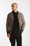 Giubbino in pelle lavata grigio chiaro men Giorgio brato - 1