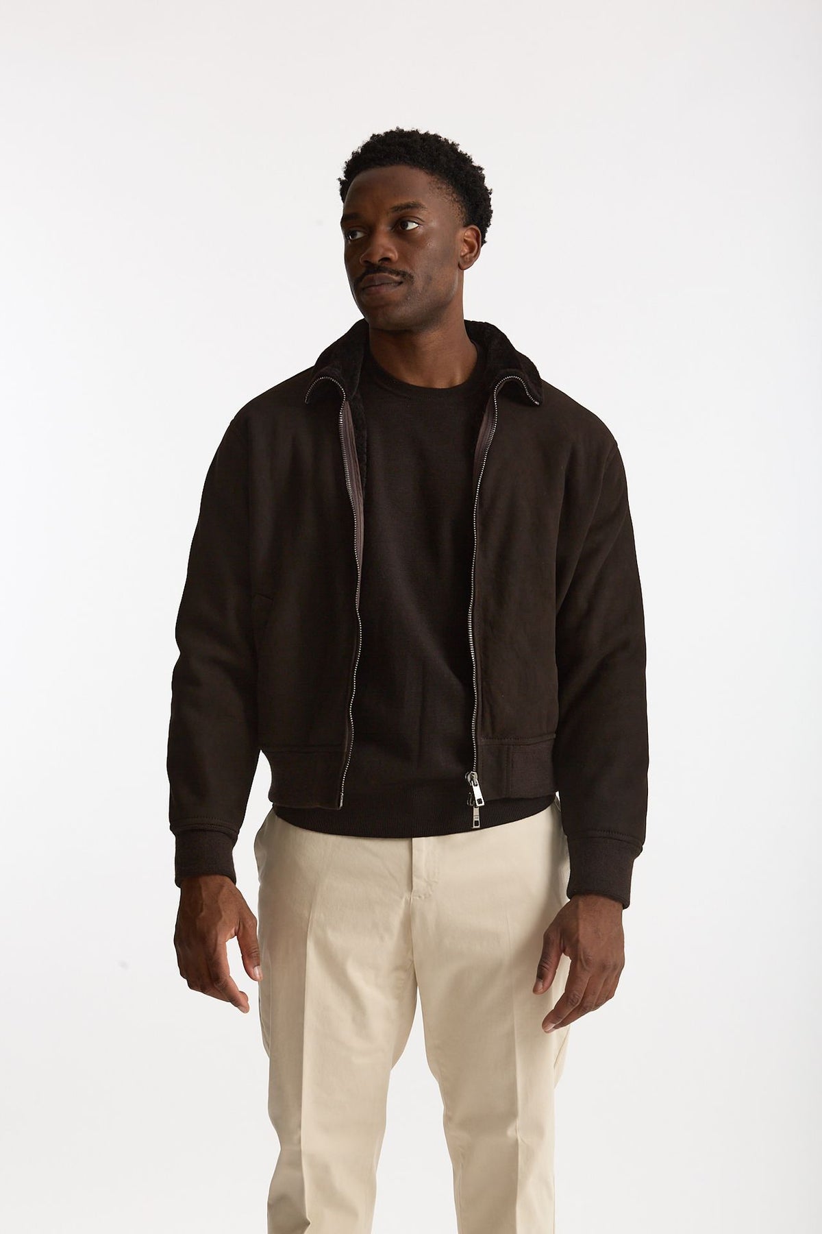 Giubbino in shearling marrone men Giorgio brato - 2