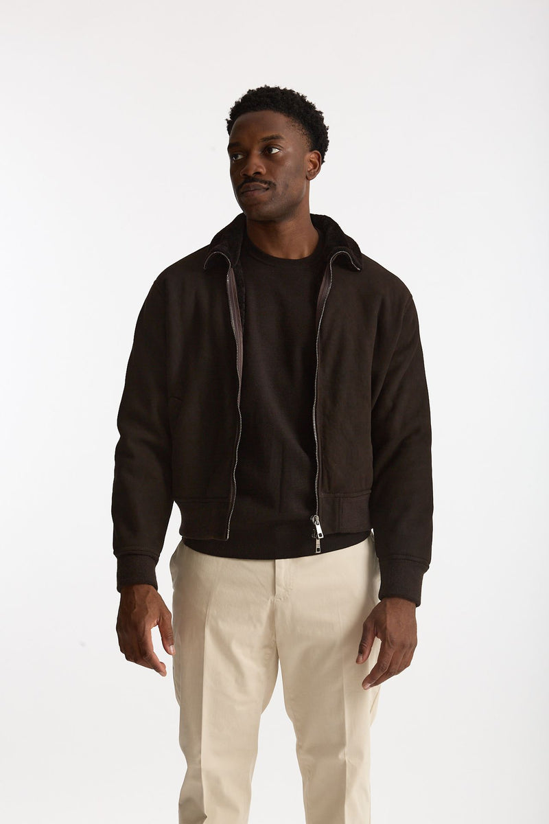 Giubbino in shearling marrone men Giorgio brato - 2