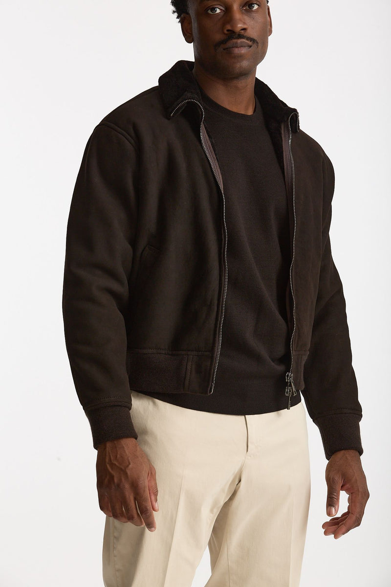 Giubbino in shearling marrone men Giorgio brato - 5