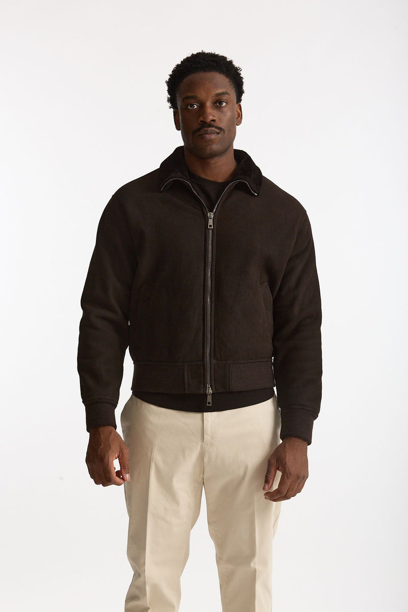 Giubbino in shearling marrone men Giorgio brato - 6