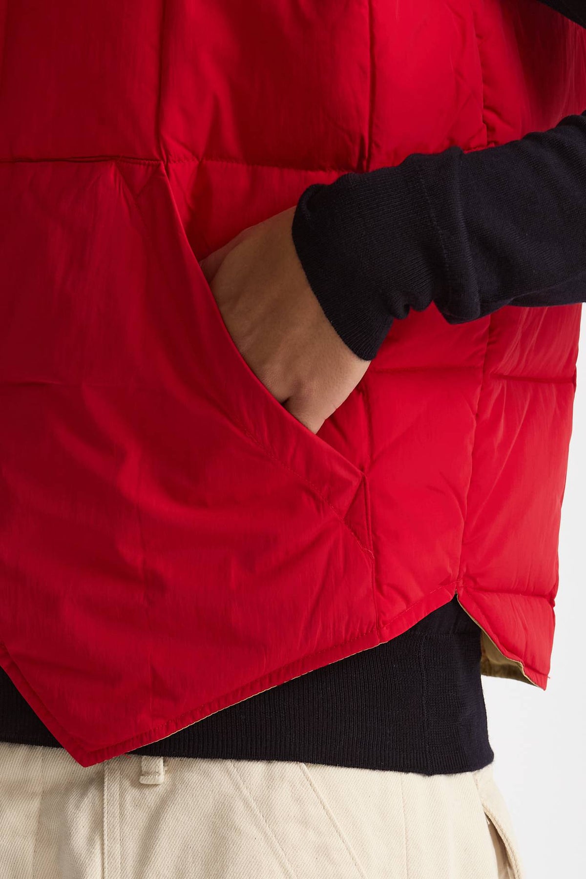 Gilet trapuntato SEATTLE rosso men Chesapeake's - 5