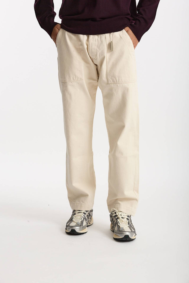 Pantalone GRAVES in cotone fermo bianco men Chesapeake's - 4