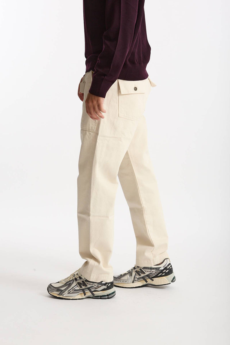 Pantalone GRAVES in cotone fermo bianco men Chesapeake's - 1