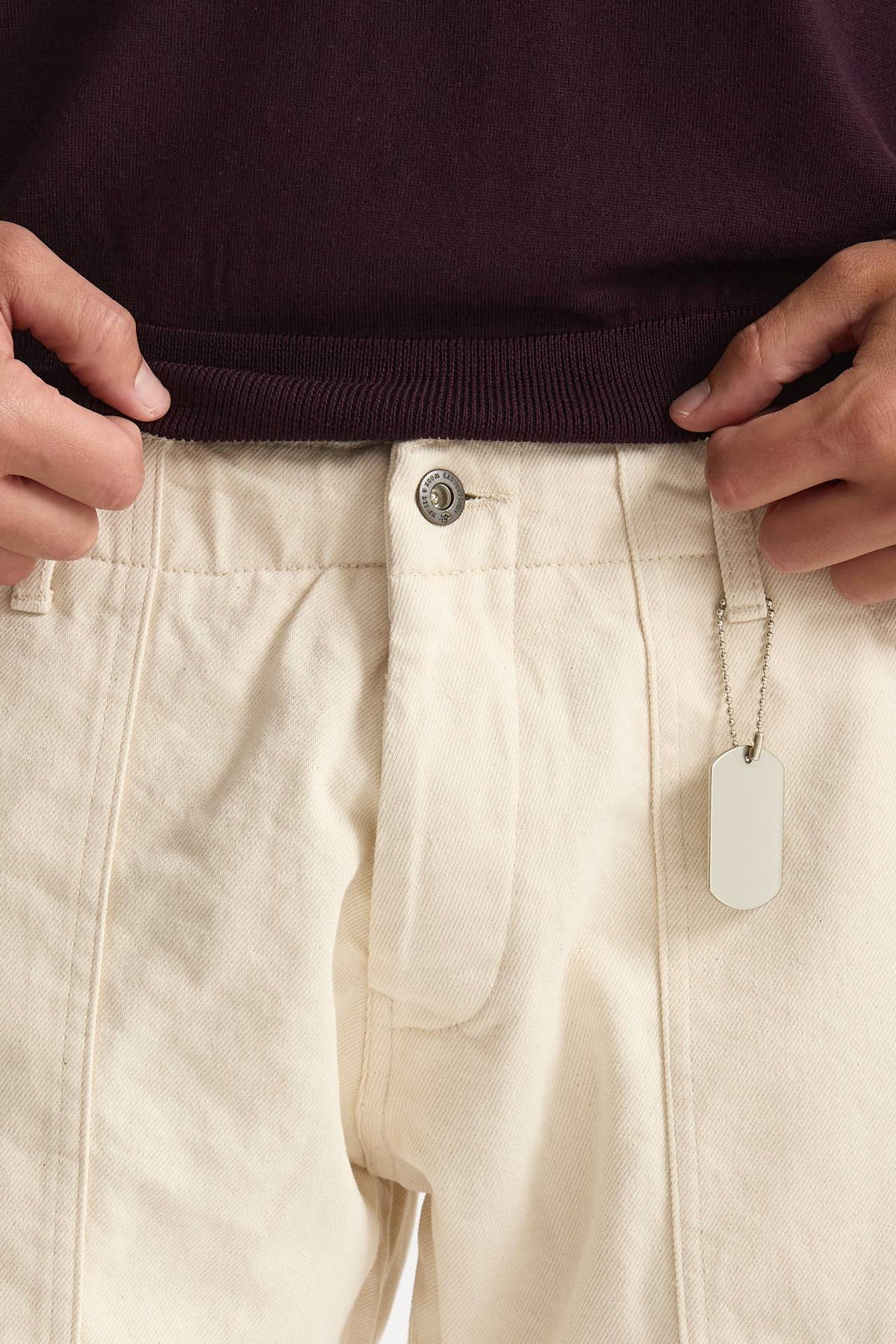 Pantalone GRAVES in cotone fermo bianco men Chesapeake's - 5