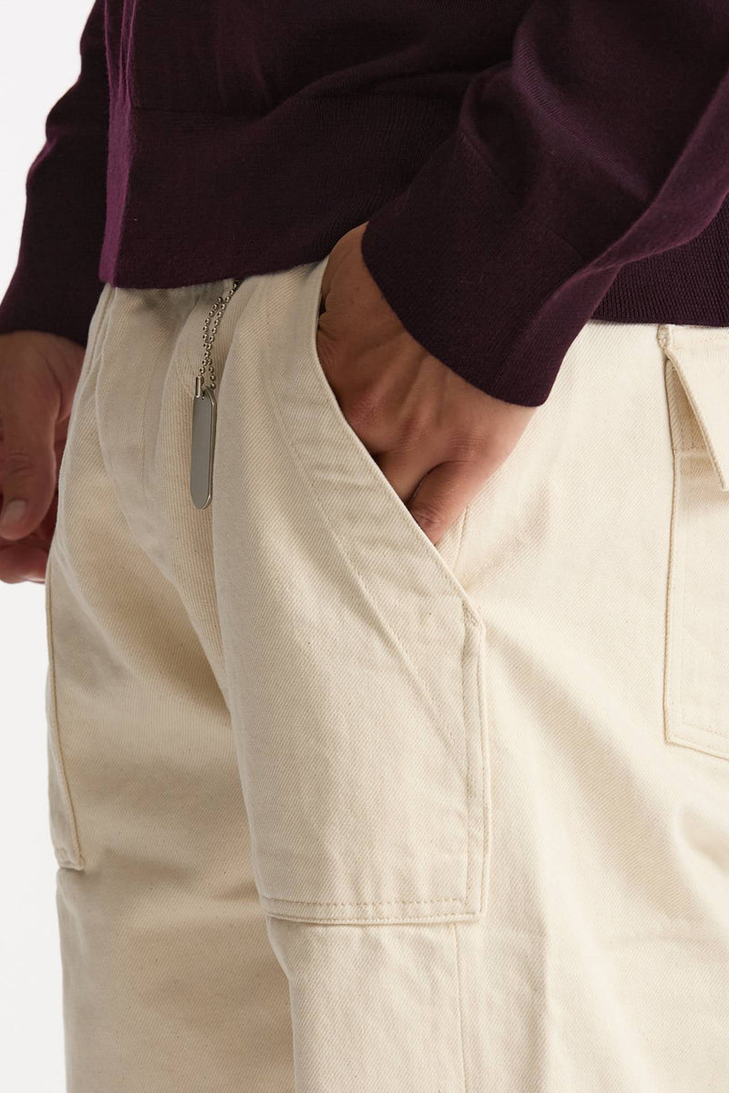 Pantalone GRAVES in cotone fermo bianco men Chesapeake's - 6