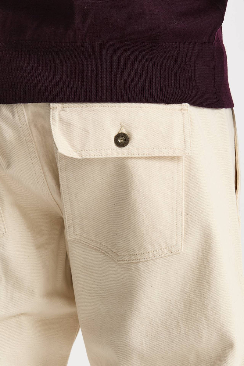 Pantalone GRAVES in cotone fermo bianco men Chesapeake's - 7
