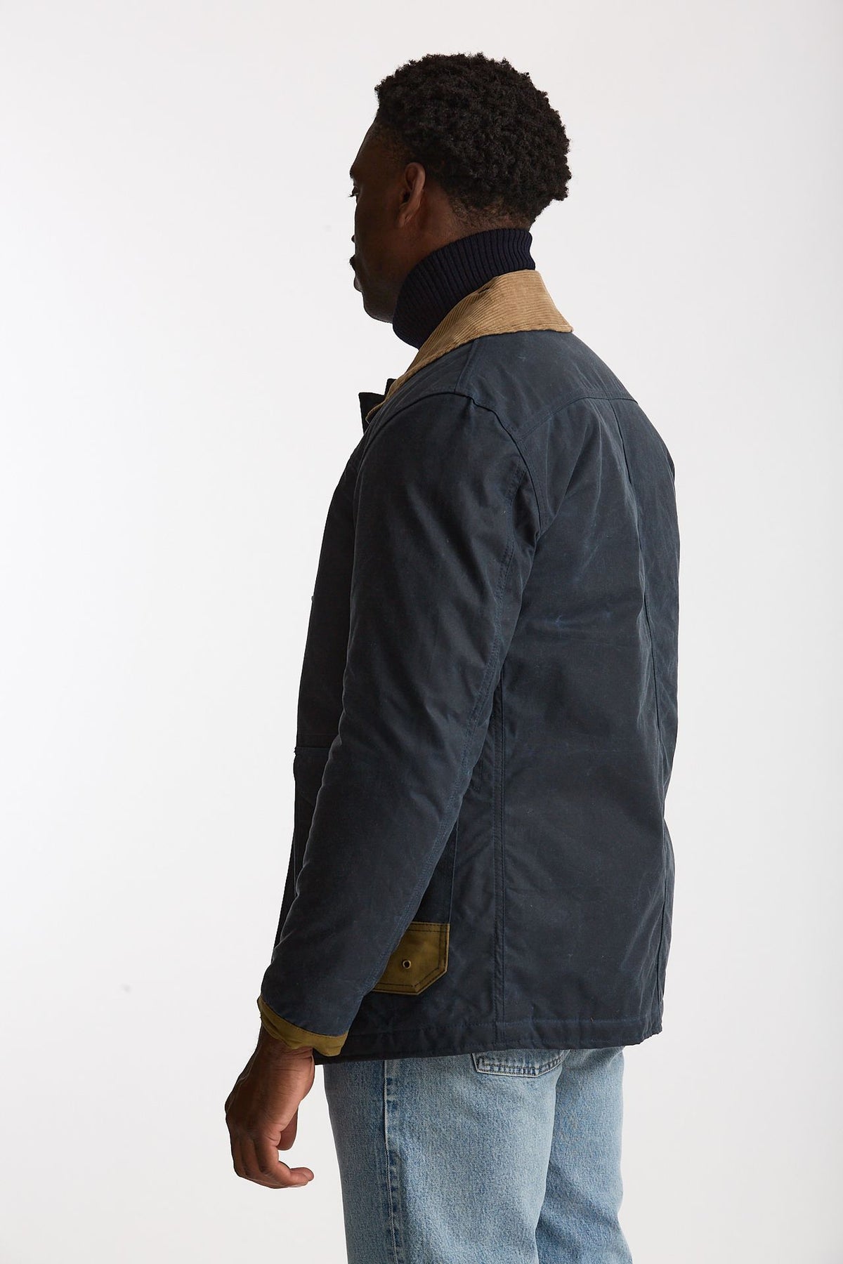 Giubbino BEDFORD WAXED fireman blu men Chesapeake's - 3