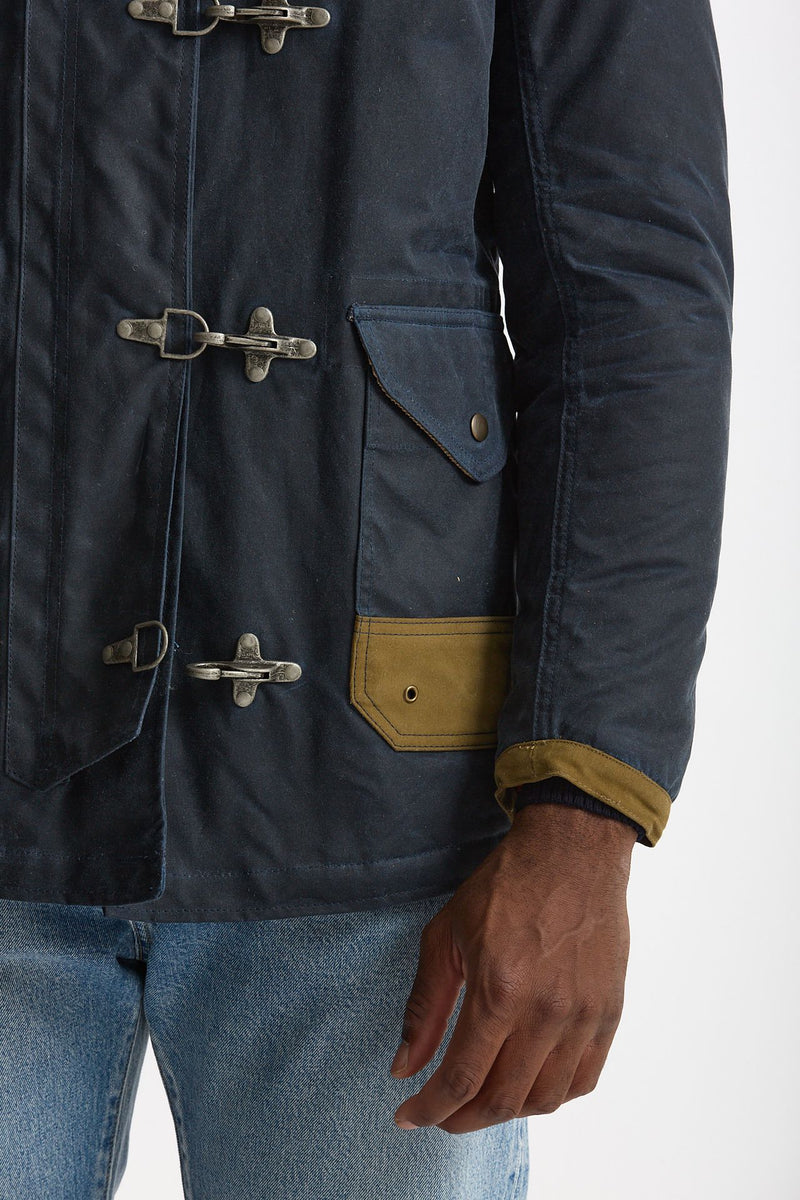 Giubbino BEDFORD WAXED fireman blu men Chesapeake's - 2