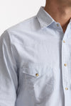 Camicia texana bianco e azzurro men Chesapeake's - 5