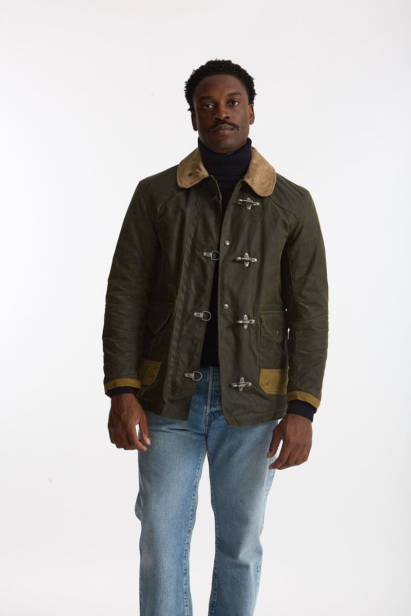 Giubbino fireman BEDFORD WAXED verde men Chesapeake's - 2