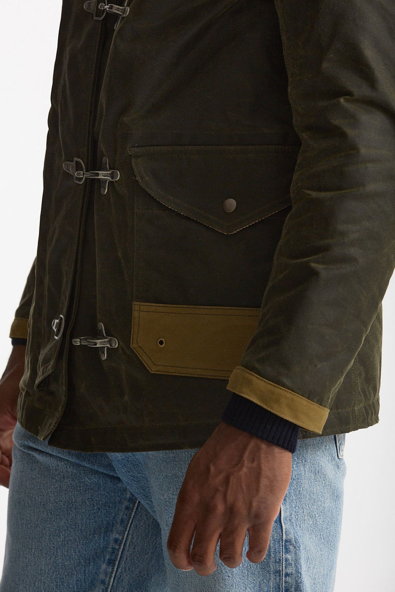Giubbino fireman BEDFORD WAXED verde men Chesapeake's - 8