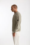 Maglia in ciniglia di cotone grigio chiaro men C.p. company - 1