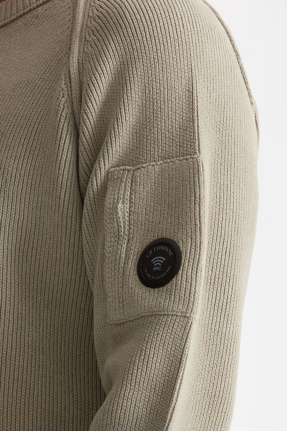 Maglia in ciniglia di cotone grigio chiaro men C.p. company - 5