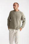 Maglia in ciniglia di cotone grigio chiaro men C.p. company - 2