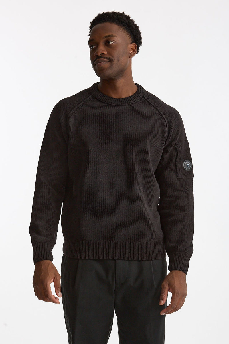 Maglia in ciniglia di cotone nero men C.p. company - 2