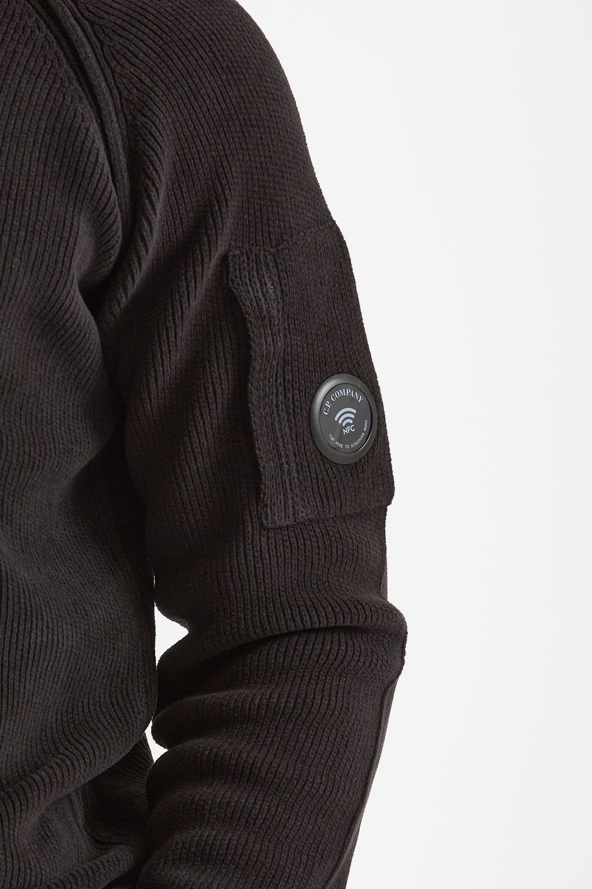Maglia in ciniglia di cotone nero men C.p. company - 5