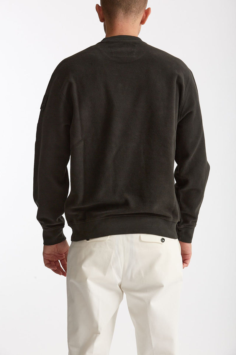 Felpa BRUSHED AND EMERIZED DIAGONAL FLEECE in cotone antracite men C.p. company - 4