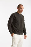 Felpa BRUSHED AND EMERIZED DIAGONAL FLEECE in cotone antracite men C.p. company - 5