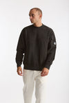Felpa BRUSHED AND EMERIZED DIAGONAL FLEECE in cotone antracite men C.p. company - 3