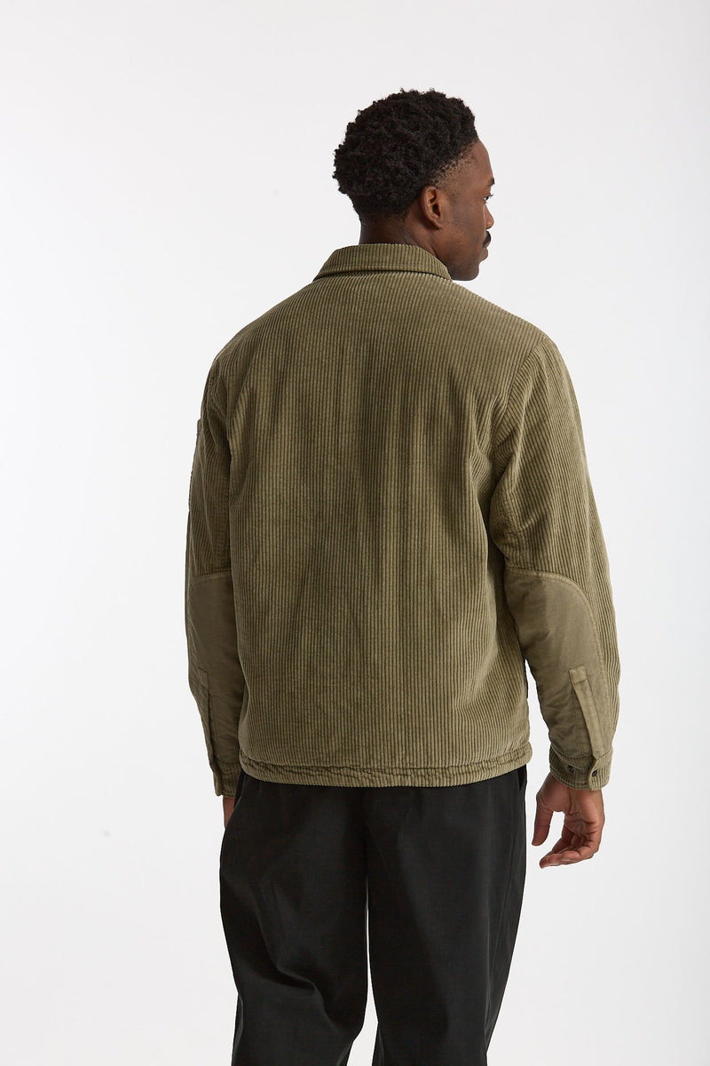 Overshirt velluto a coste in cotone verde men C.p. company - 4