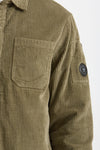 Overshirt velluto a coste in cotone verde men C.p. company - 5