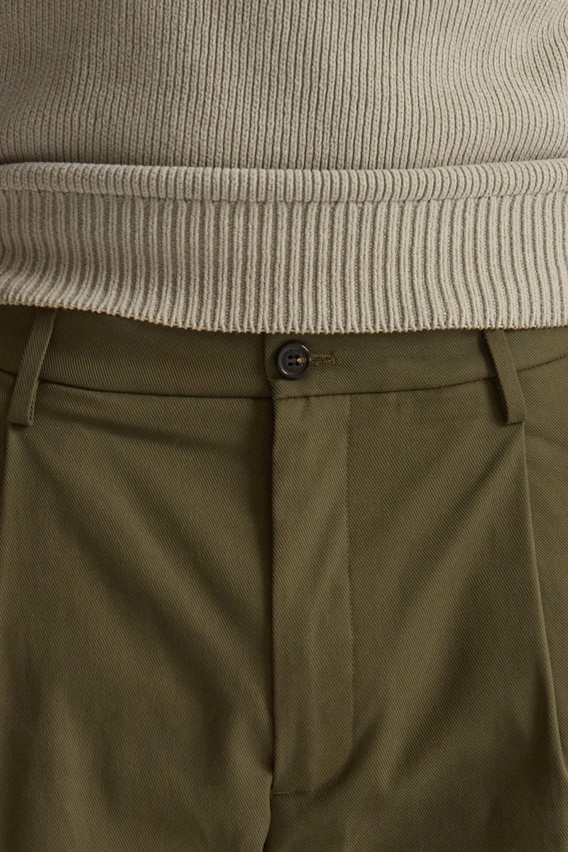 Pantalone GIN in cotone e nylon stretch verde men Department five - 6