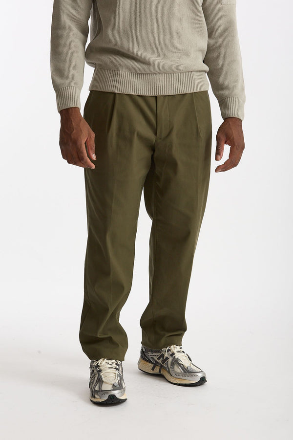 Pantalone GIN in cotone e nylon stretch verde men Department five