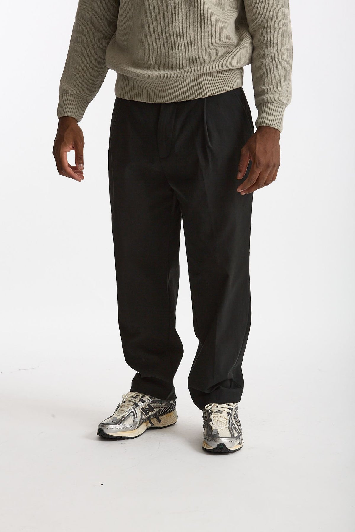Pantalone GIN in cotone e nylon stretch nero men Department five - 2