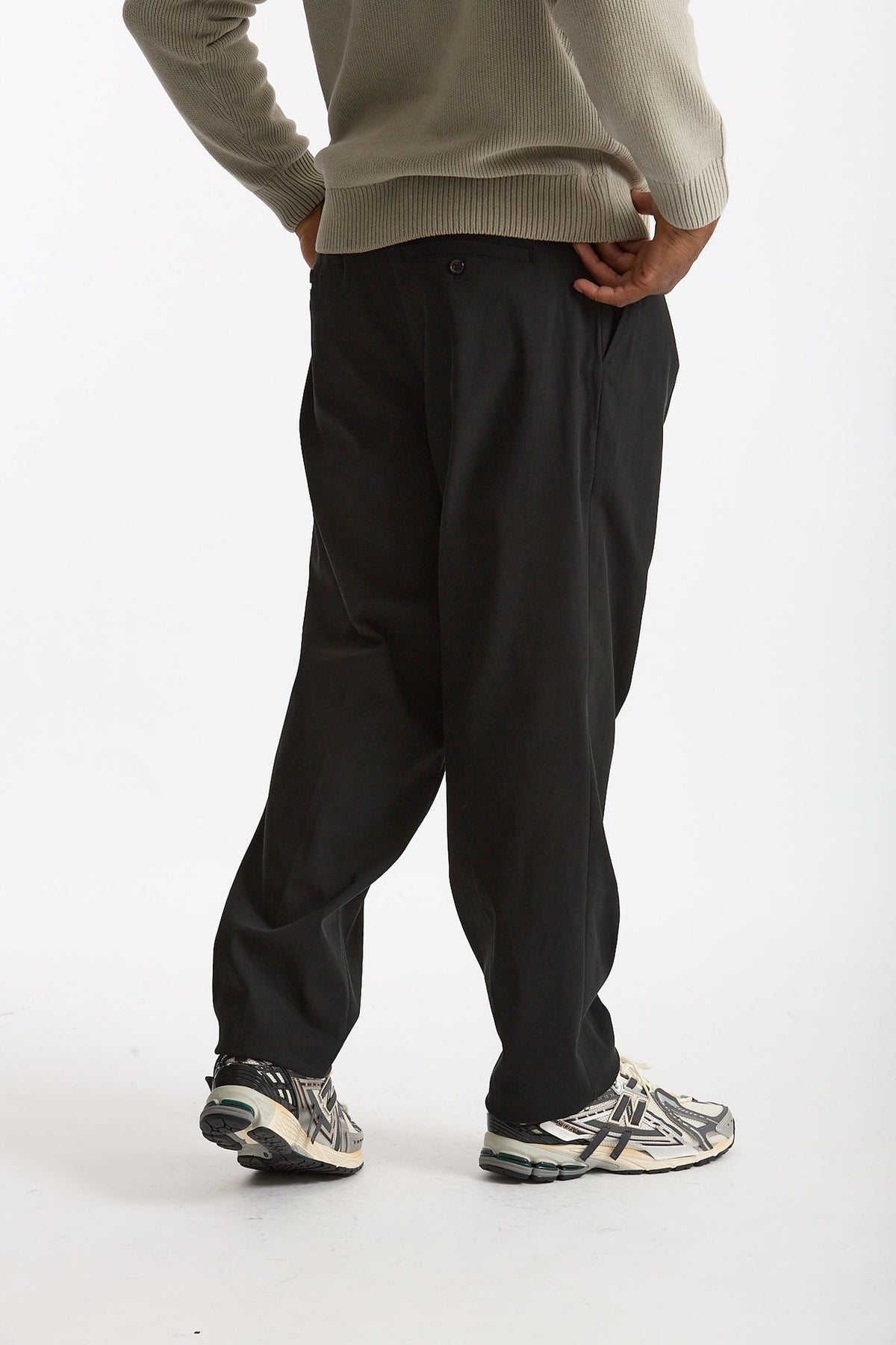 Pantalone GIN in cotone e nylon stretch nero men Department five - 4