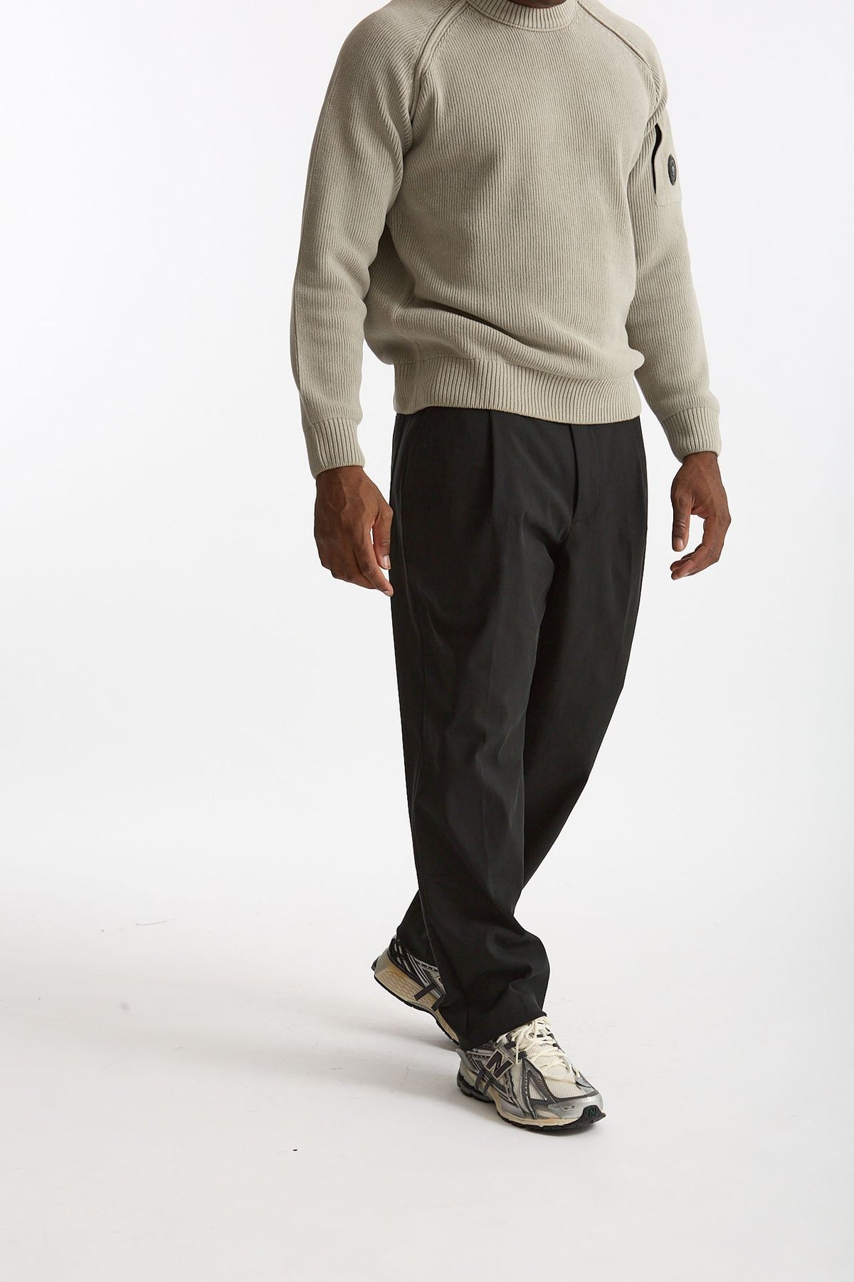 Pantalone GIN in cotone e nylon stretch nero men Department five - 1