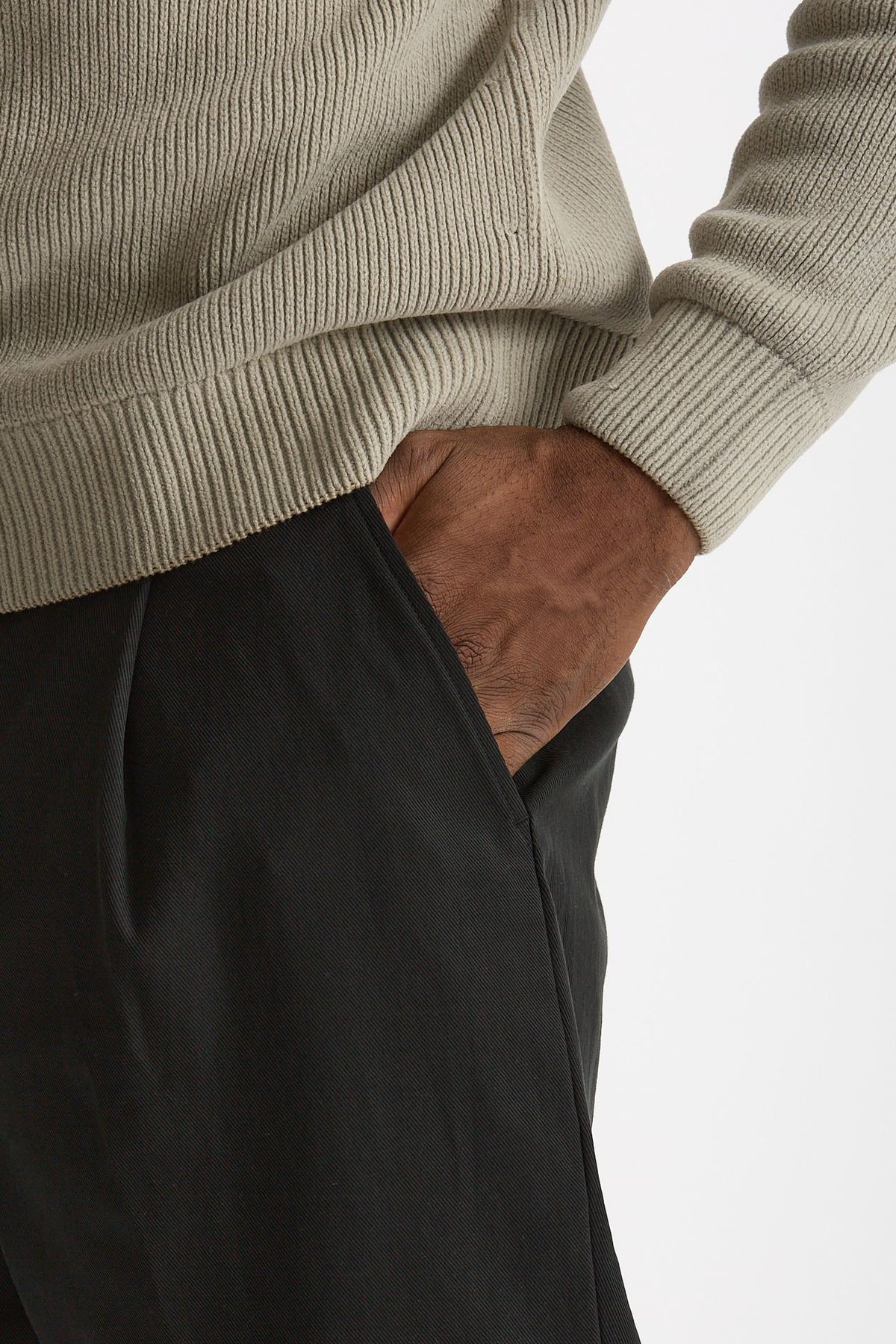 Pantalone GIN in cotone e nylon stretch nero men Department five - 6