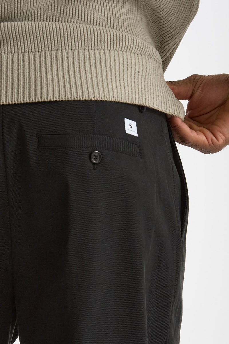 Pantalone GIN in cotone e nylon stretch nero men Department five - 7