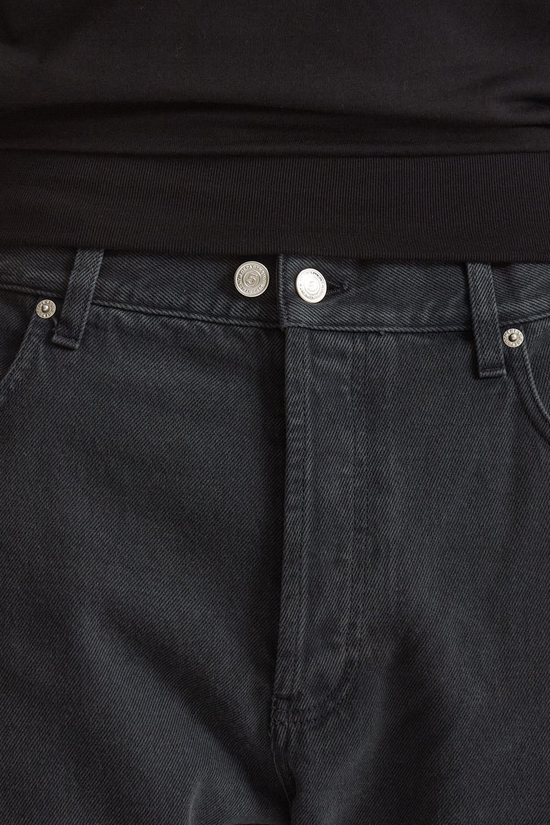 Jeans MUSSO in cotone bull fermo nero men Department five - 5