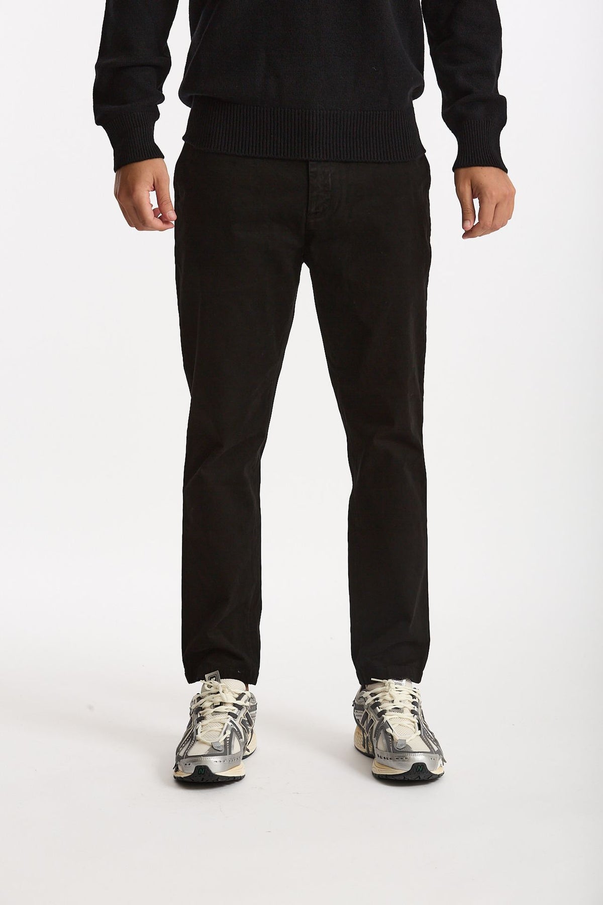 Pantalone PRINCE in cotone stretch lavato nero men Department five - 1