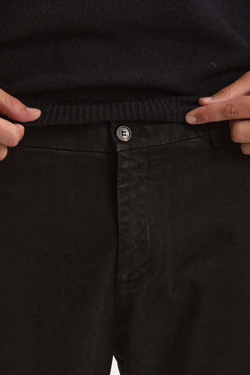 Pantalone PRINCE in cotone stretch lavato nero men Department five - 5