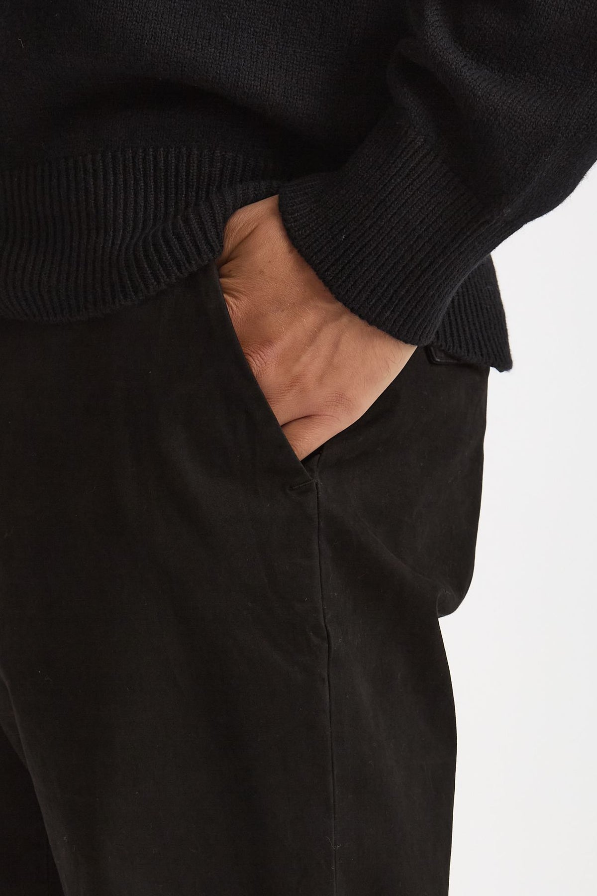 Pantalone PRINCE in cotone stretch lavato nero men Department five - 6