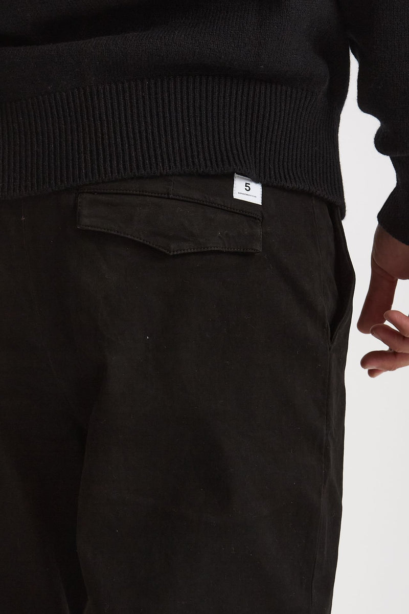 Pantalone PRINCE in cotone stretch lavato nero men Department five - 7
