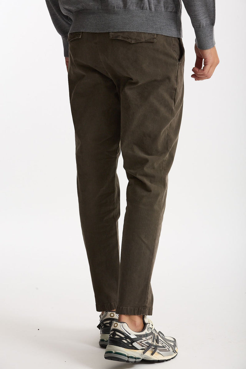 Pantalone PRINCE in cotone stretch lavato marrone men Department five - 3