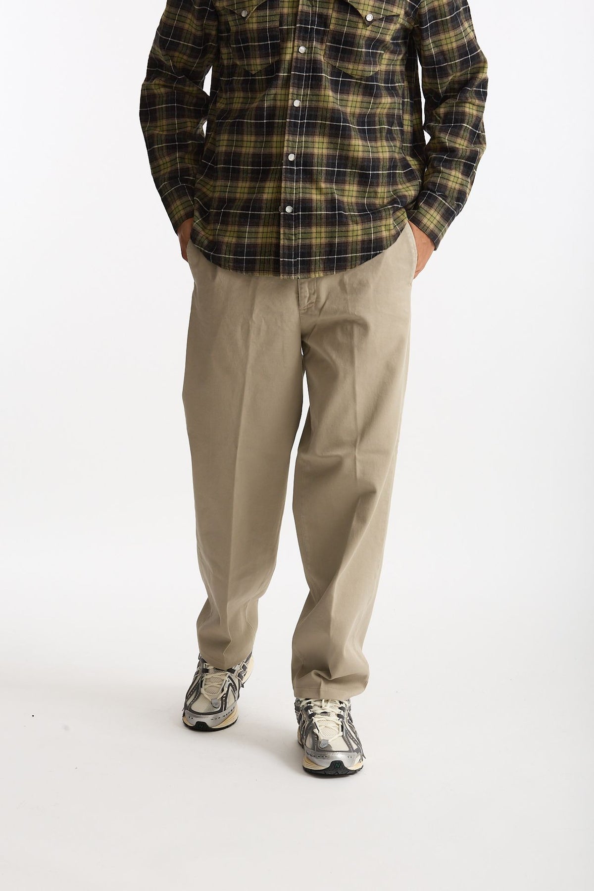 Pantalone ANT in cotone stretch beige men Department five - 3