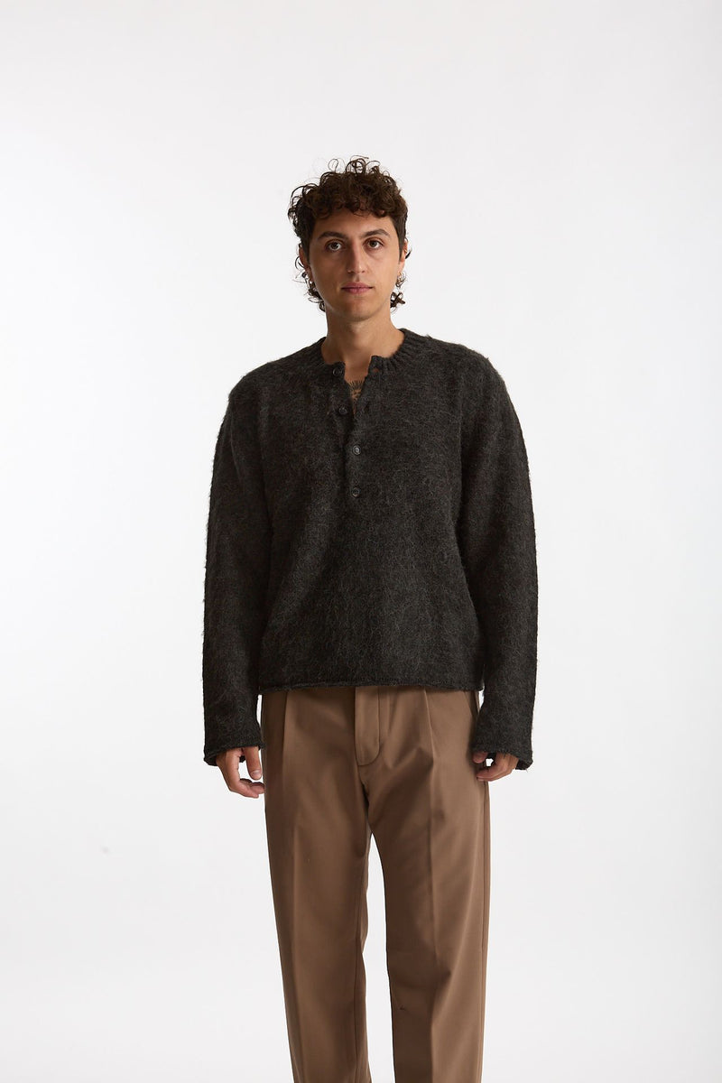 Maglia Serafino grigio antracite men Diana studio - 3