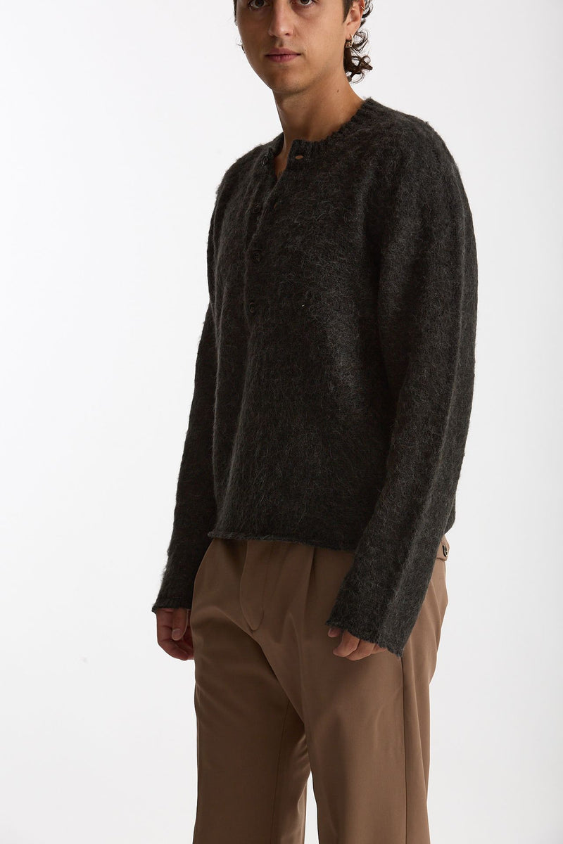 Maglia Serafino grigio antracite men Diana studio - 1
