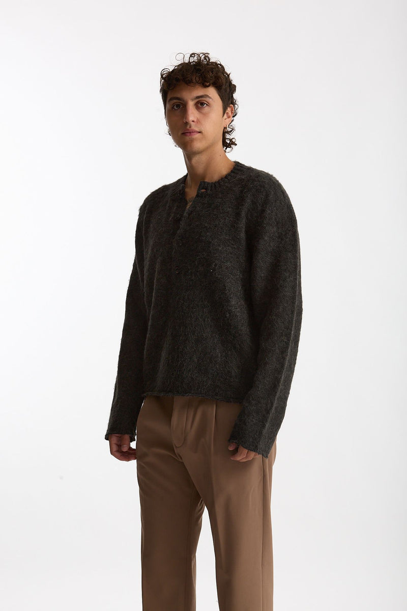 Maglia Serafino grigio antracite men Diana studio - 6