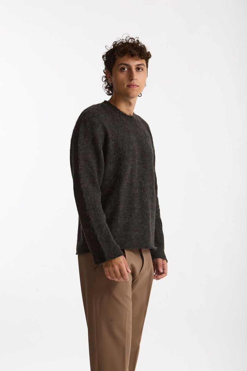 Maglia girocollo grigio antracite men Diana studio - 3