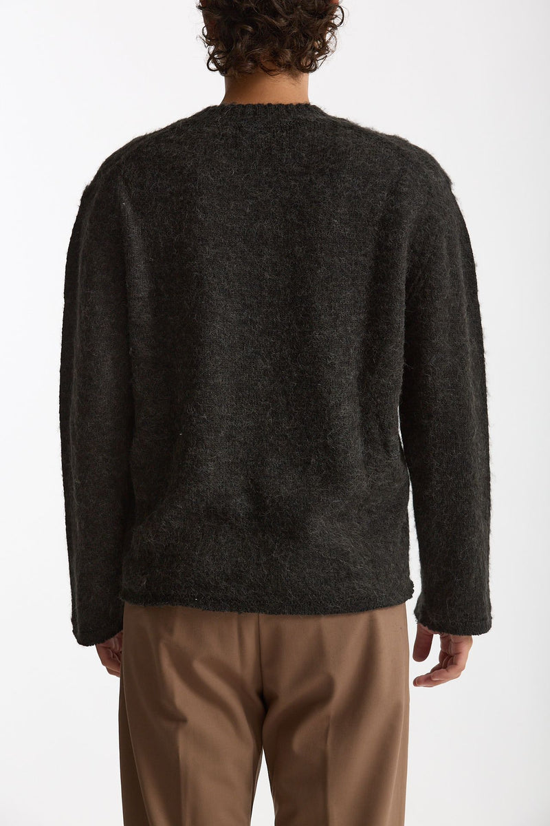 Maglia girocollo grigio antracite men Diana studio - 4