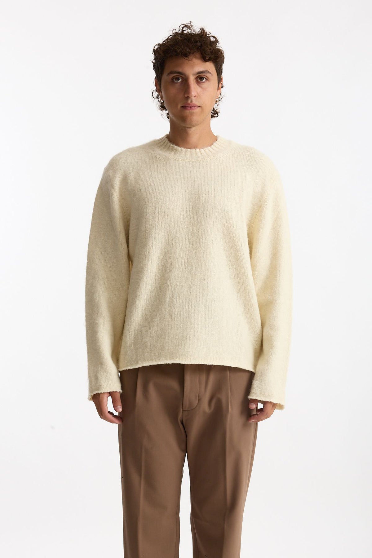 Maglia girocollo panna men Diana studio - 3