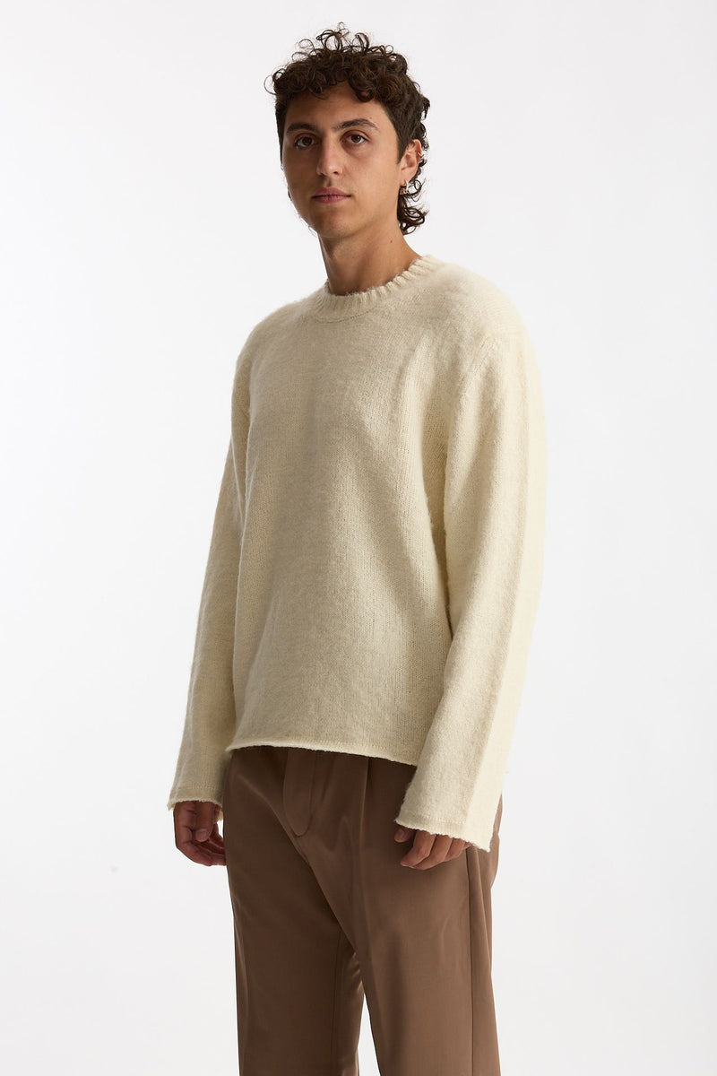 Maglia girocollo panna men Diana studio - 1