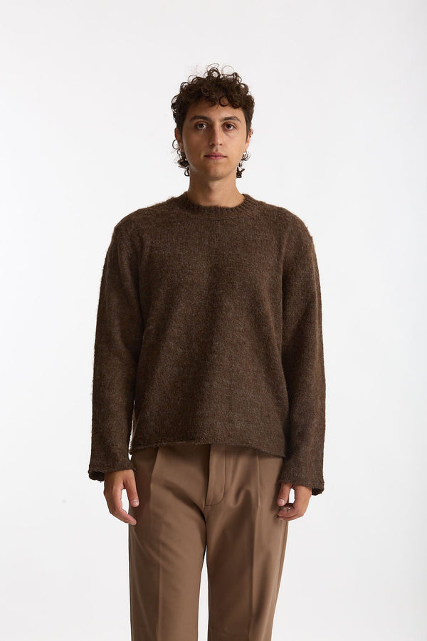 Maglia girocollo marrone men Diana studio