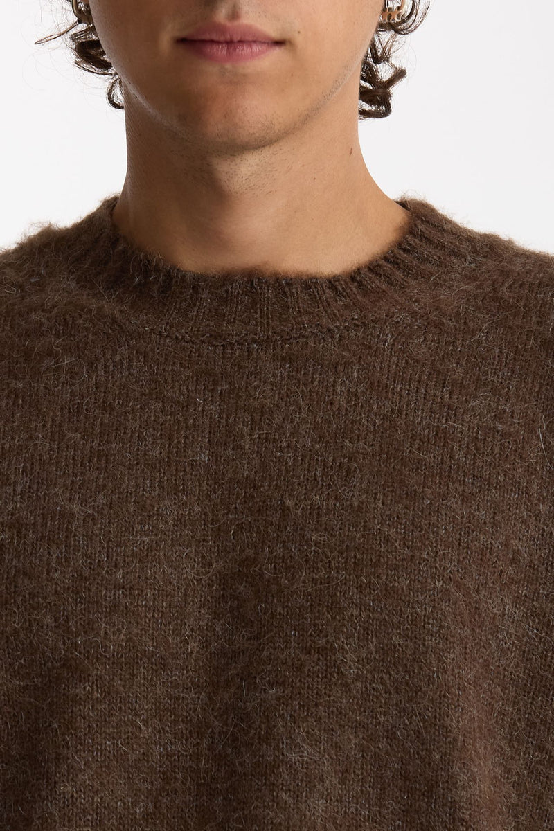 Maglia girocollo marrone men Diana studio - 5