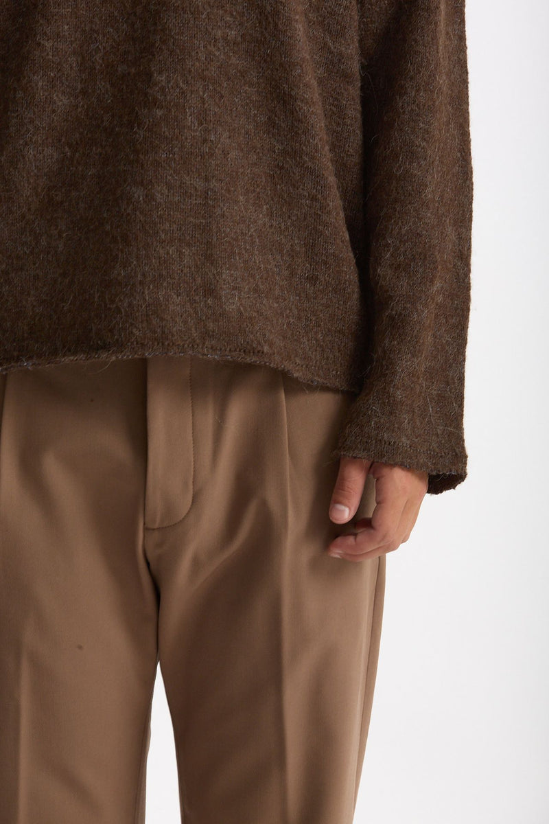 Maglia girocollo marrone men Diana studio - 6